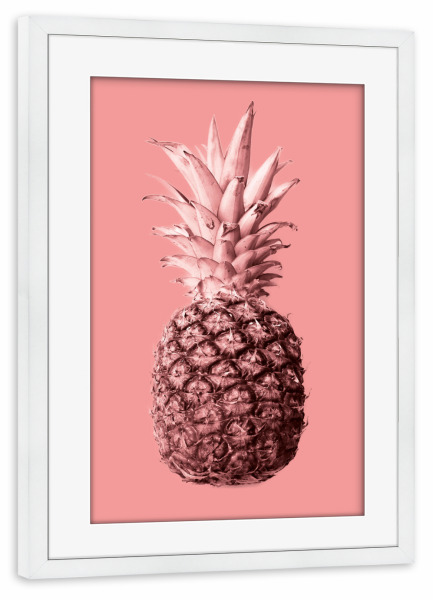 Poster mit Rahmen weiß "Pineapple 04" artboxONE - Natur,Essen & Trinken,Essen & Trinken / Obst & Gemüse,Festivals