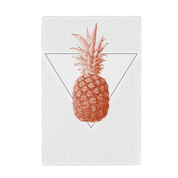 Metall Poster "Pineapple 05" artboxONE - Natur,Essen & Trinken,Abstrakt,Geometrie,Essen & Trinken / Obst & Gemüse,Festivals
