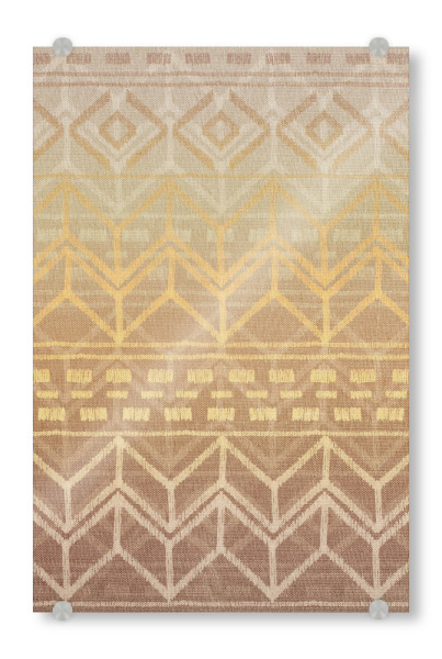 Acrylglasbild "Neutral Tan & Gold Tribal Ikat Pattern" artboxONE - Geometrie - Tan,Gold,Tribal,Ikat,Pattern,Muster