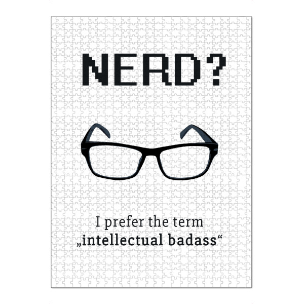 Puzzle Ravensburger "Nerd" artboxONE - Typografie,Schwarzweiß,Männer