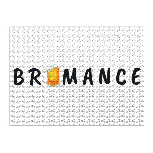 Puzzle Ravensburger "Bromance" artboxONE - Typografie,Schwarzweiß,Liebe,Männer,Essen & Trinken / Alkohol