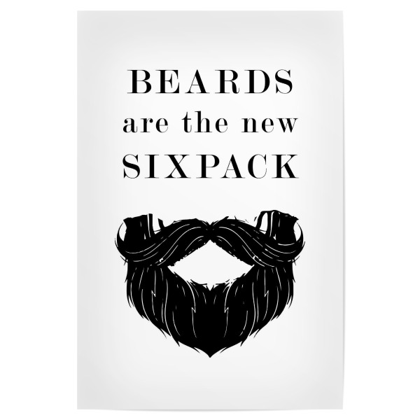 Poster "Sixpack" artboxONE - Typografie,Menschen,Schwarzweiß,Für Papa,Männer