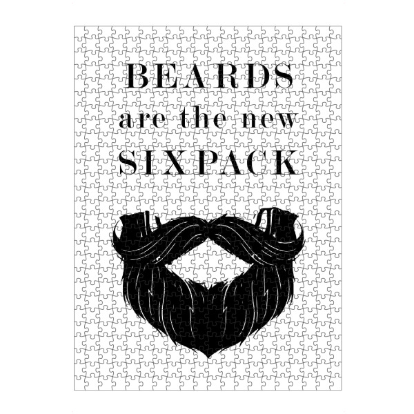 artboxONE Puzzle "Sixpack" artboxONE - Typografie,Menschen,Schwarzweiß,Für Papa,Männer