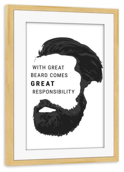 Poster mit Rahmen kiefer "Responsibility" artboxONE - Menschen,Schwarzweiß,Fashion,Für Papa,Männer