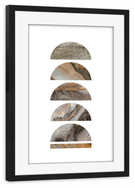 Poster mit Rahmen schwarz "Earthy Marble" artboxONE - Abstrakt,Geometrie,Marmor
