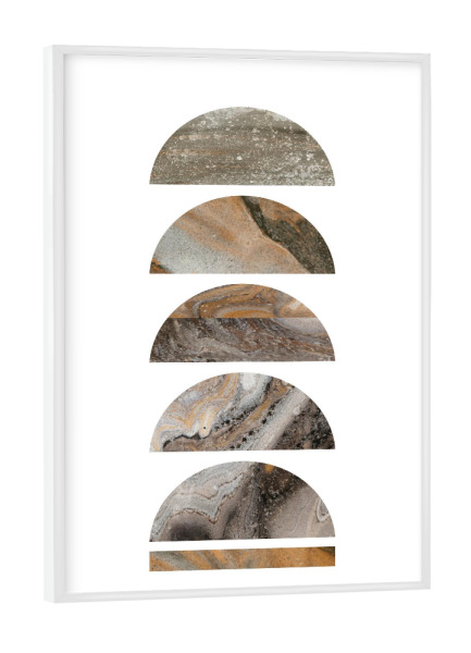 Poster mit weißem Rahmen "Earthy Marble" artboxONE - Abstrakt,Geometrie,Marmor