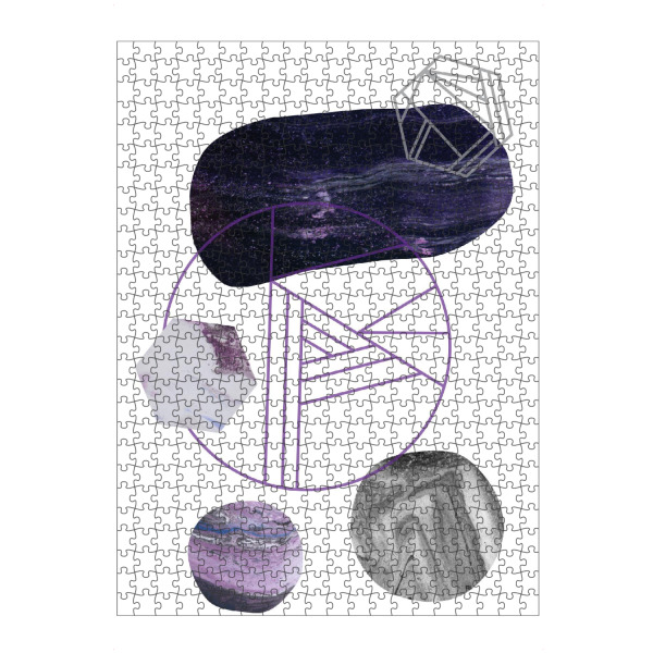 artboxONE Puzzle "Purple Marble" artboxONE - Abstrakt,Schwarzweiß,Geometrie,Marmor