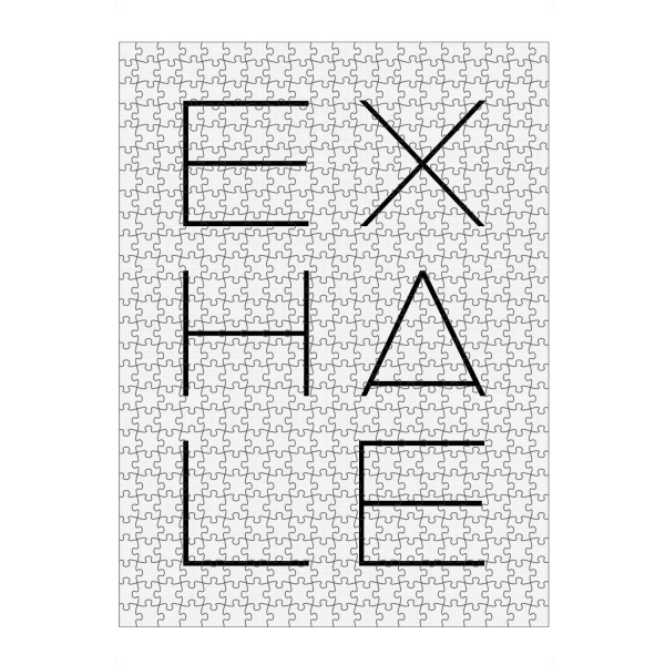 artboxONE Puzzle "Exhale" artboxONE - Typografie,Schwarzweiß,Sport,Sport / Motivation