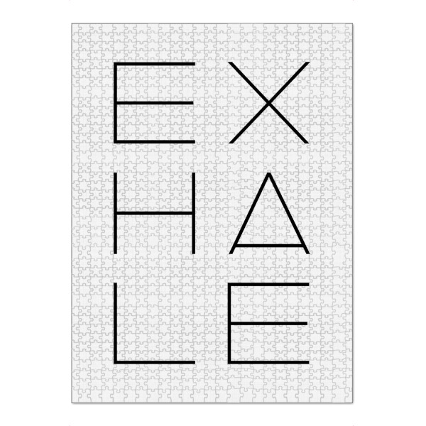 Puzzle Ravensburger "Exhale" artboxONE - Typografie,Schwarzweiß,Sport,Sport / Motivation