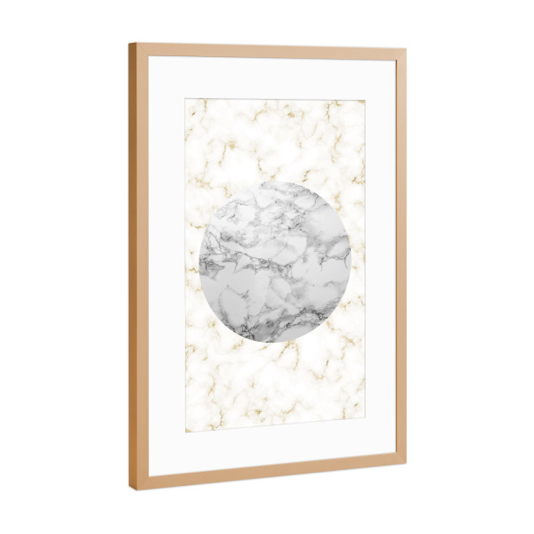 Poster mit Rahmen Kupfer "Marble Art" artboxONE - Abstrakt,Geometrie,Marmor