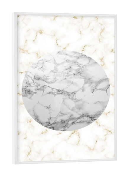 Poster mit weißem Rahmen "Marble Art" artboxONE - Abstrakt,Geometrie,Marmor
