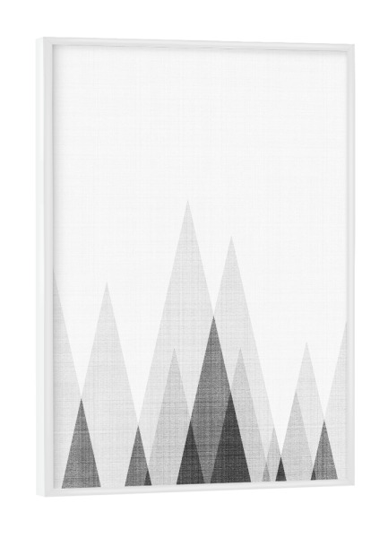 Poster mit weißem Rahmen "Triangles III" artboxONE - Abstrakt,Schwarzweiß,Geometrie - Skandinavisch,Dreiecke,Geometrisch,Fredriksson,Triangles