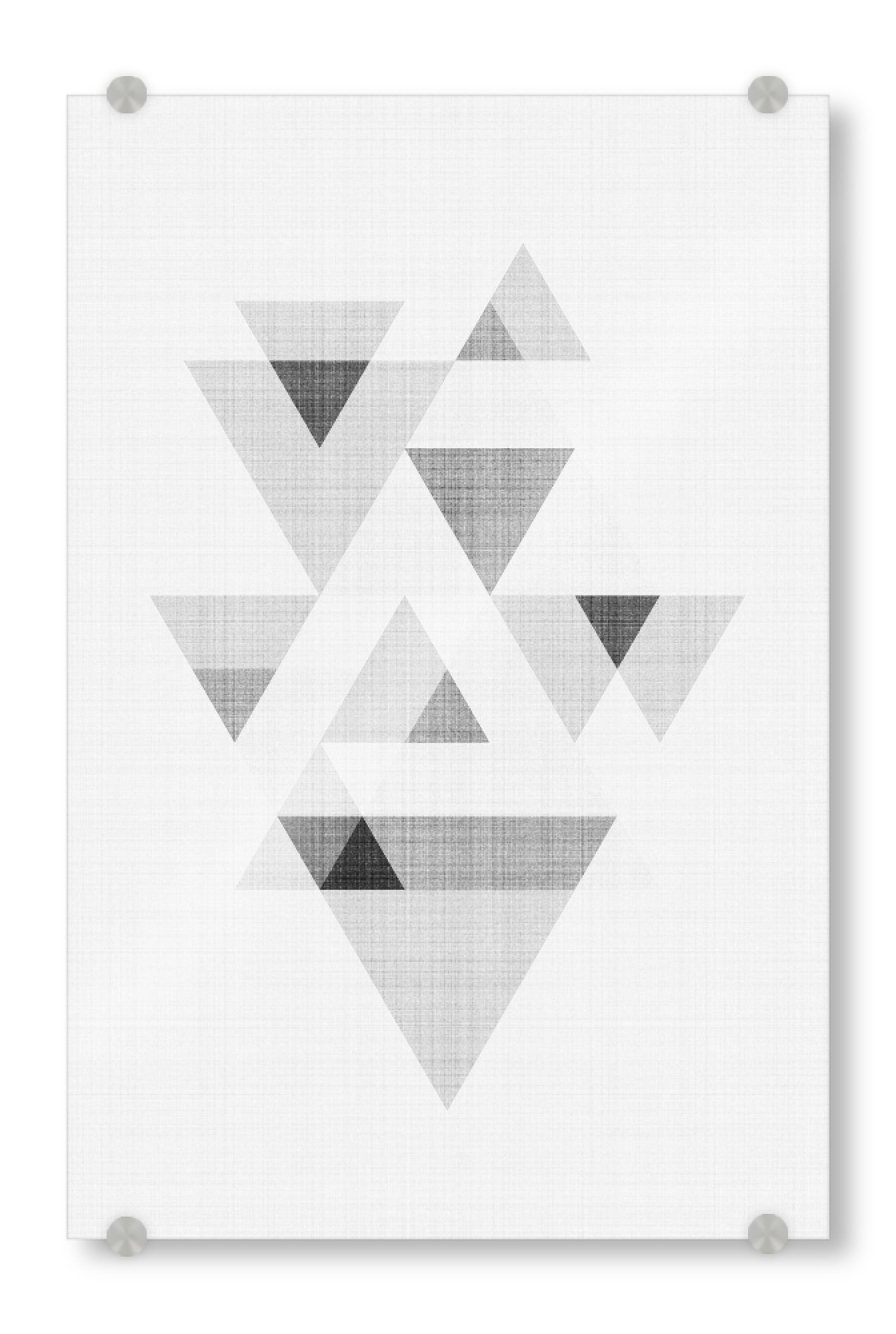 Acrylglasbild "Triangles II" artboxONE - Abstrakt,Schwarzweiß,Geometrie