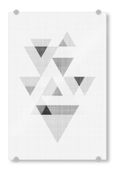 Acrylglasbild "Triangles II" artboxONE - Abstrakt,Schwarzweiß,Geometrie