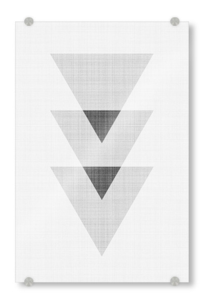Acrylglasbild "Triangles 3" artboxONE - Abstrakt,Schwarzweiß,Geometrie