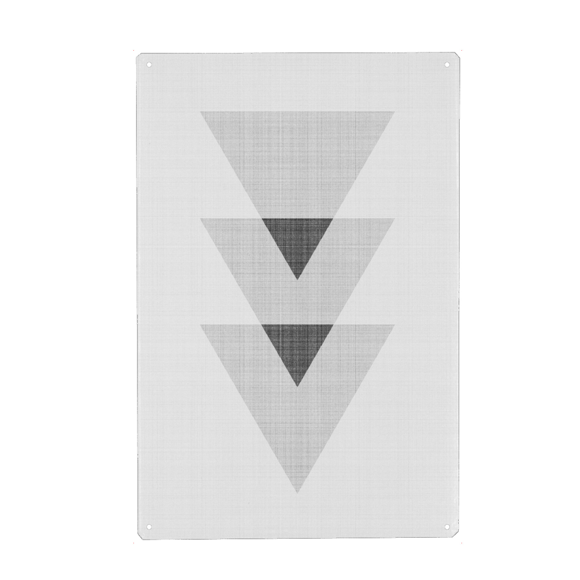 Metall Poster "Triangles 3" artboxONE - Abstrakt,Schwarzweiß,Geometrie