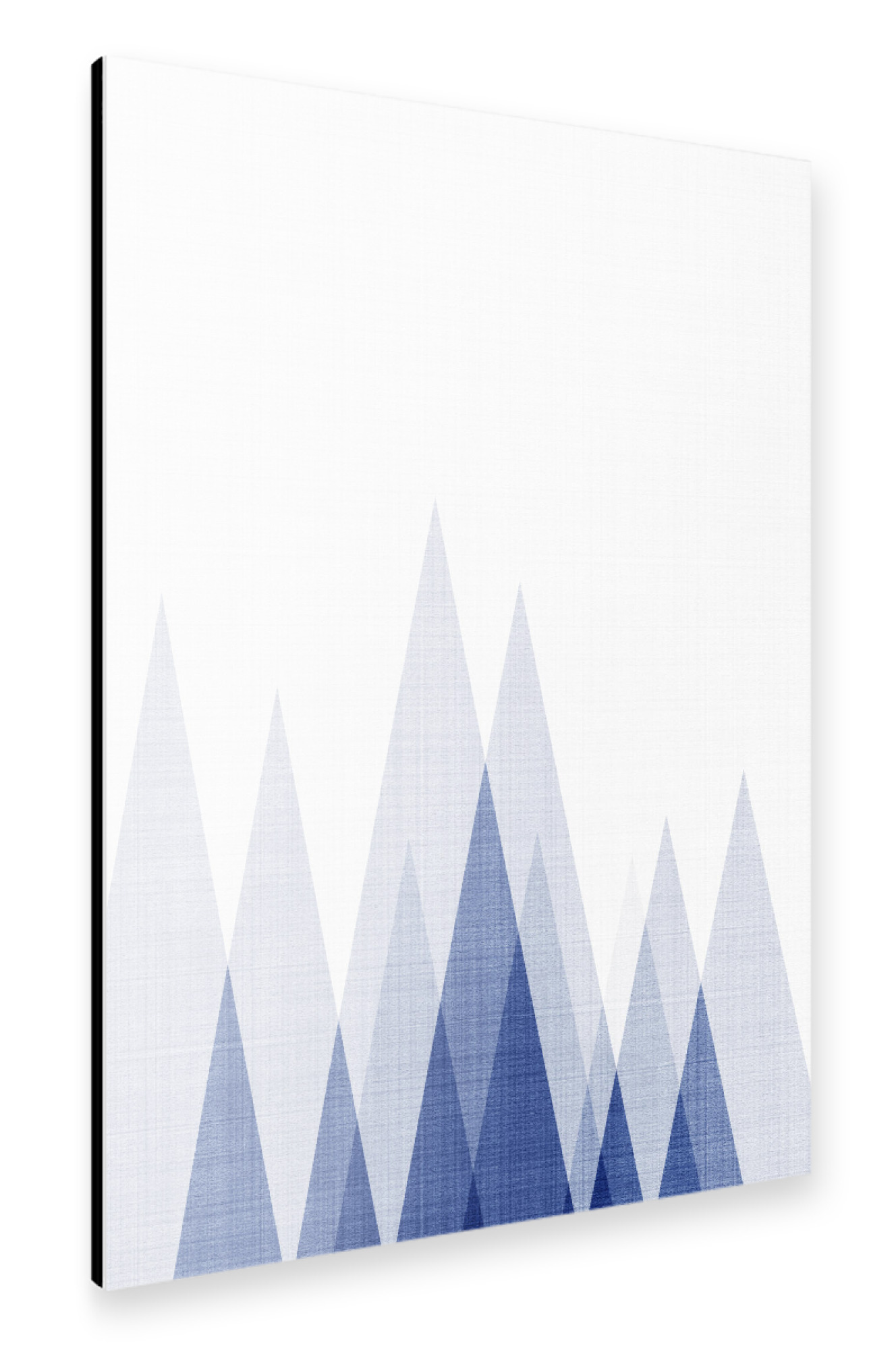 Alu-Dibond "Blue Triangles III" 30x20 cm artboxONE