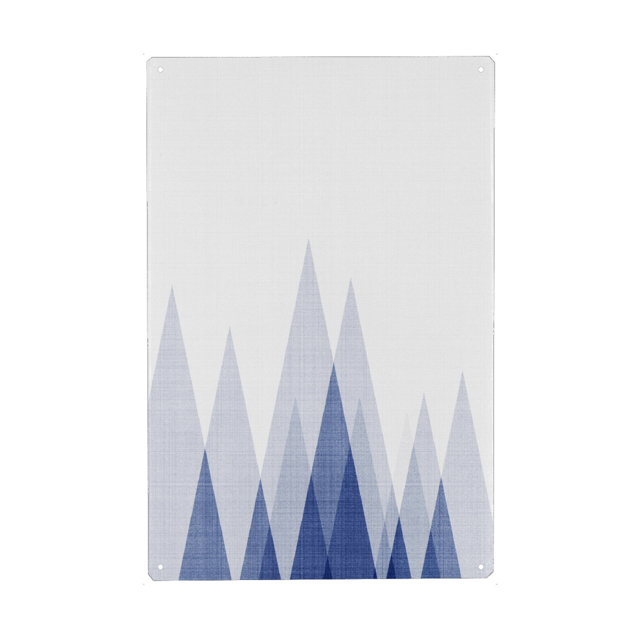 Holzbild "Blue Triangles III" artboxONE - Abstrakt,Geometrie