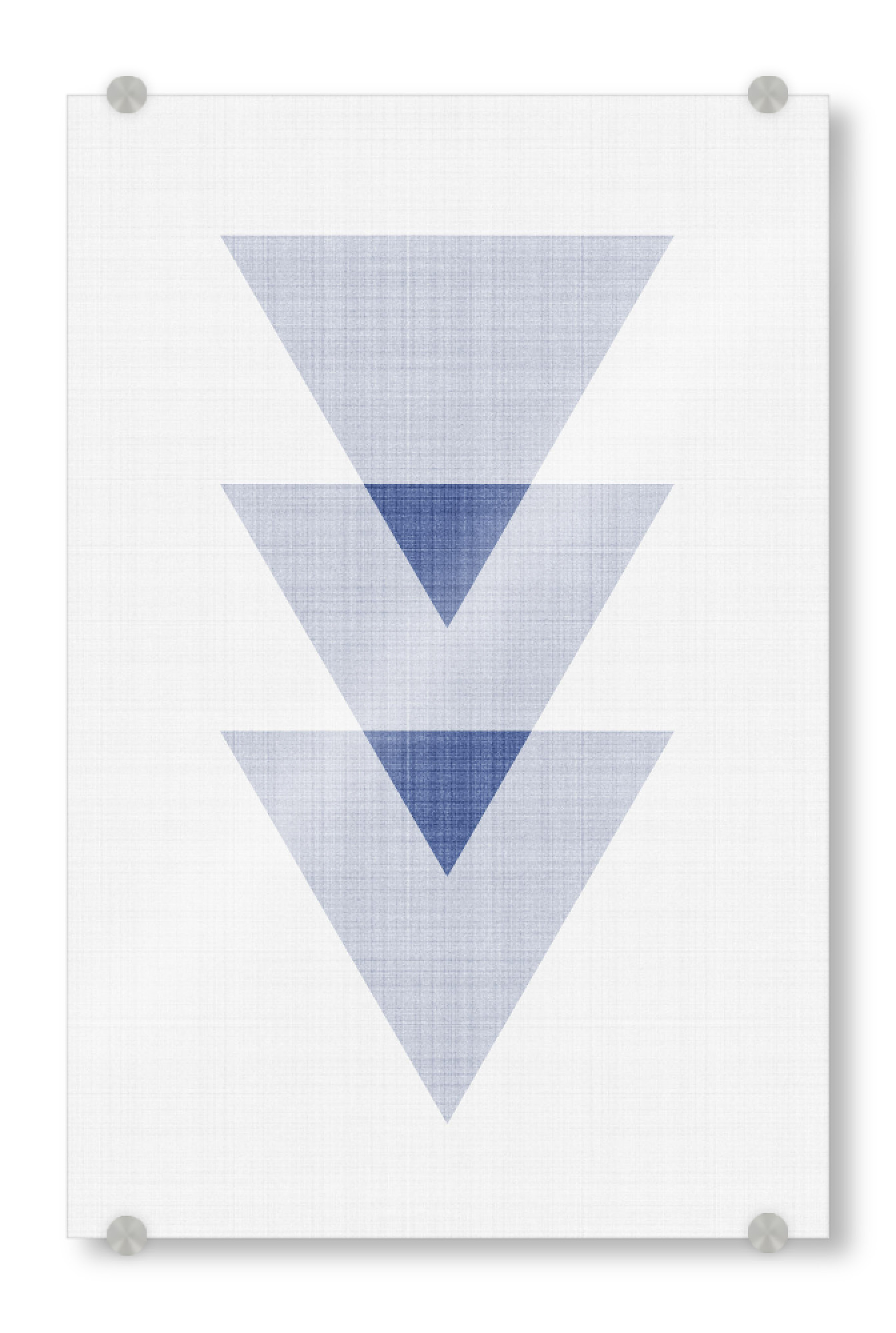 Acrylglasbild "Blue Triangles" artboxONE - Abstrakt,Geometrie