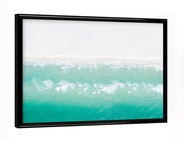 Poster mit schwarzem Rahmen "Beach from Above" artboxONE - Natur,Reise,Reise / Strand und Meer