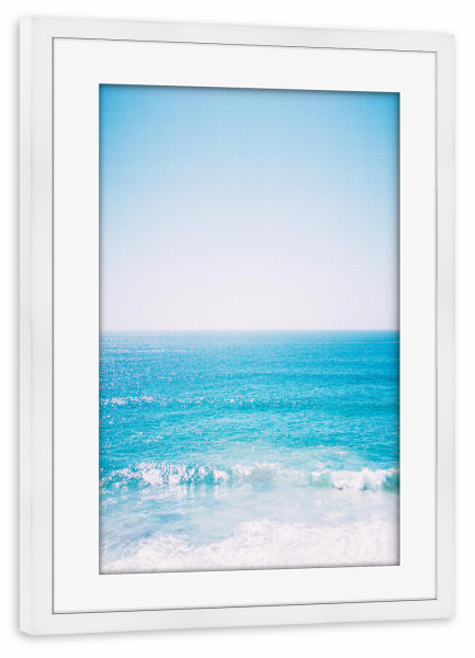 Poster mit Rahmen weiß "Summer Ocean" artboxONE - Natur,Reise,Reise / Strand und Meer