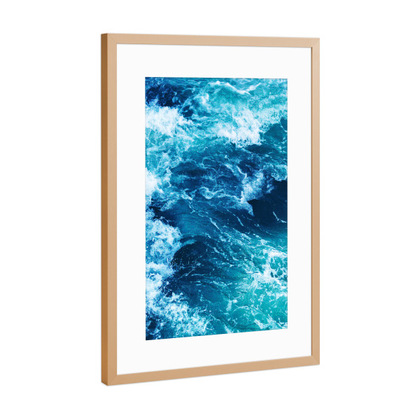 Poster mit Rahmen Kupfer "Ocean Waves" artboxONE - Natur,Reise,Reise / Strand und Meer