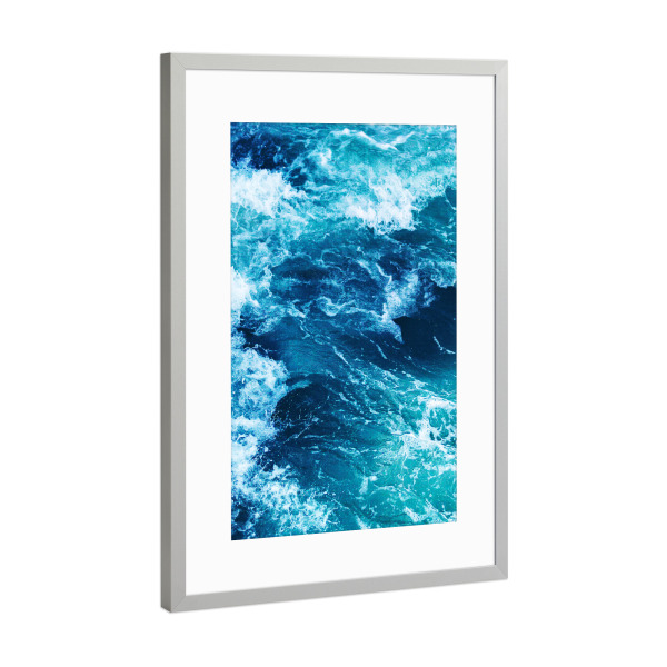 Poster mit Rahmen Silber "Ocean Waves" artboxONE - Natur,Reise,Reise / Strand und Meer
