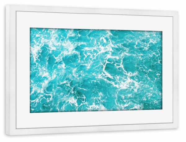 Poster mit Rahmen weiß "Ocean Water" artboxONE - Natur,Reise,Reise / Strand und Meer