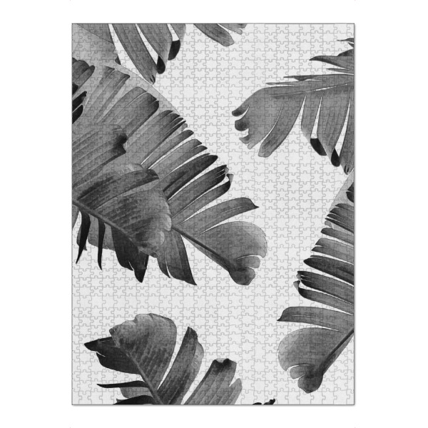 Puzzle Ravensburger "Monochrome Palm Leaves" artboxONE - Natur,Floral,Schwarzweiß,Für Mama