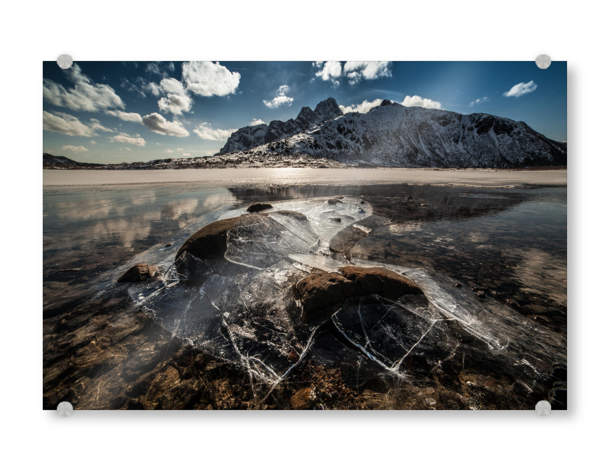 Acrylglasbild "Frozen Fjord" artboxONE - Natur