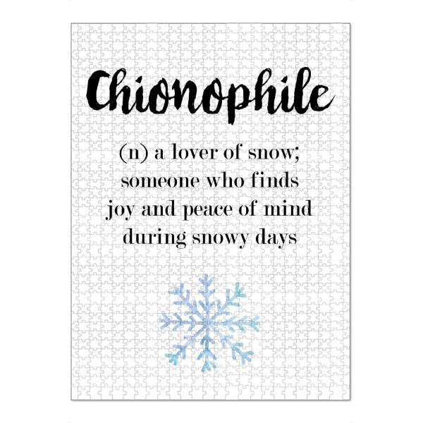 Puzzle Ravensburger "Chionophile" artboxONE - Typografie,Natur,Schwarzweiß