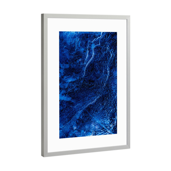 Poster mit Rahmen Silber "Eisblitz V" artboxONE - Natur,Abstrakt