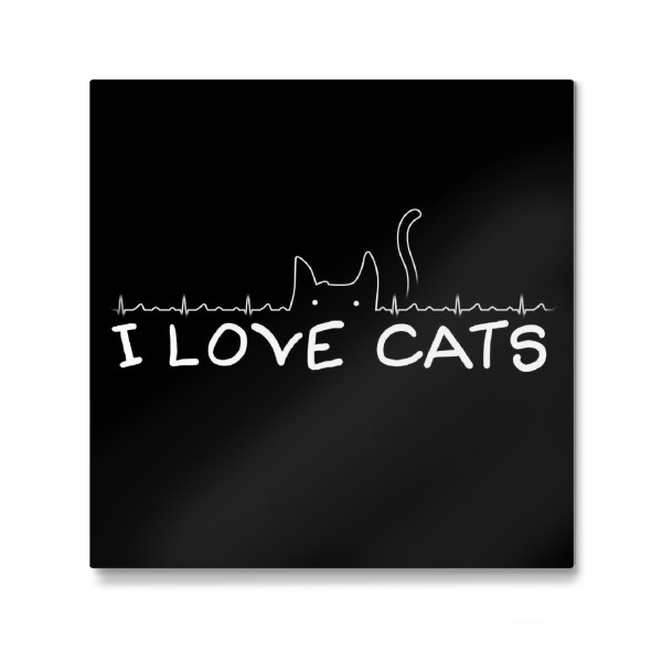 Galerie-Print "I Love Cats" 30x30 cm artboxONE