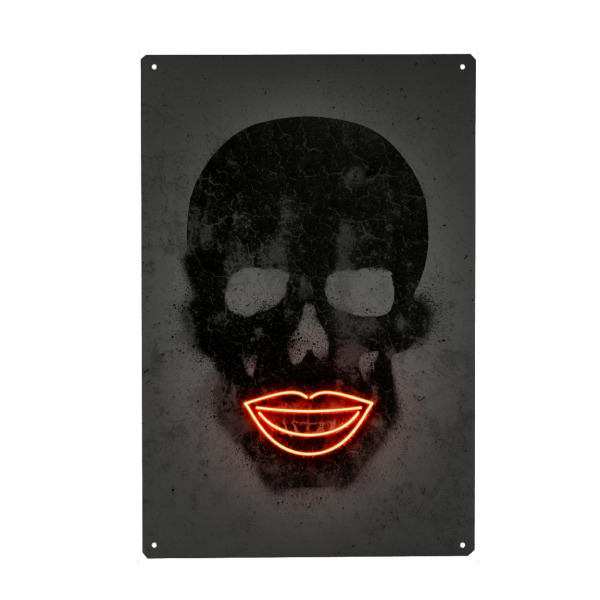 Metall Poster "Skull 2" artboxONE - Menschen,Streetart,Männer