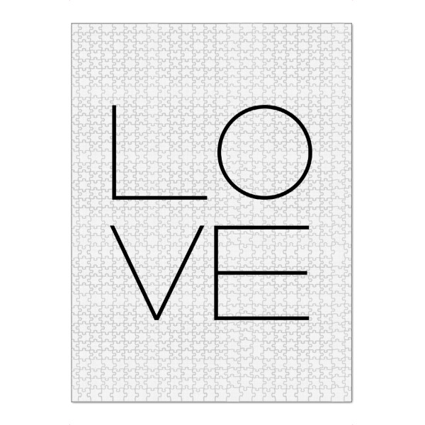 Puzzle Ravensburger "LOVE 7" artboxONE - Typografie,Für Kinder,Schwarzweiß,Liebe,Für Mama,Für Papa - Liebe,Love,Typograhie - Bild liebe