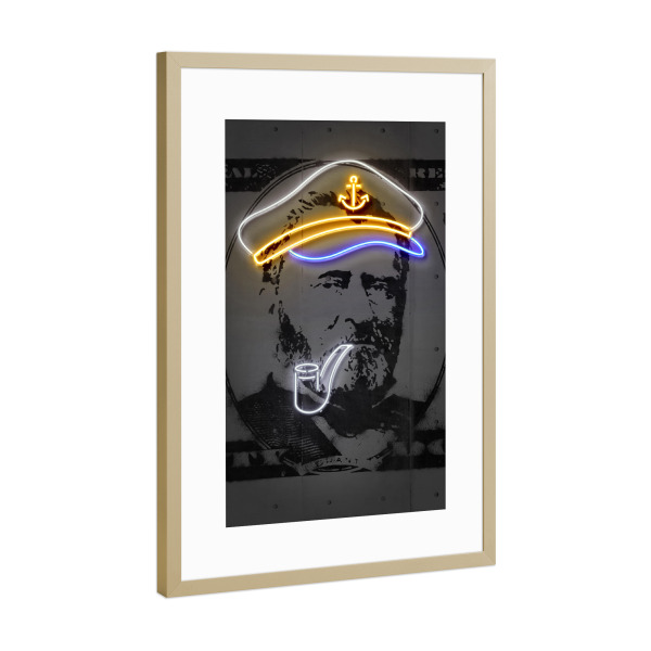 Poster mit Rahmen Gold "Grant" artboxONE - Menschen,Streetart