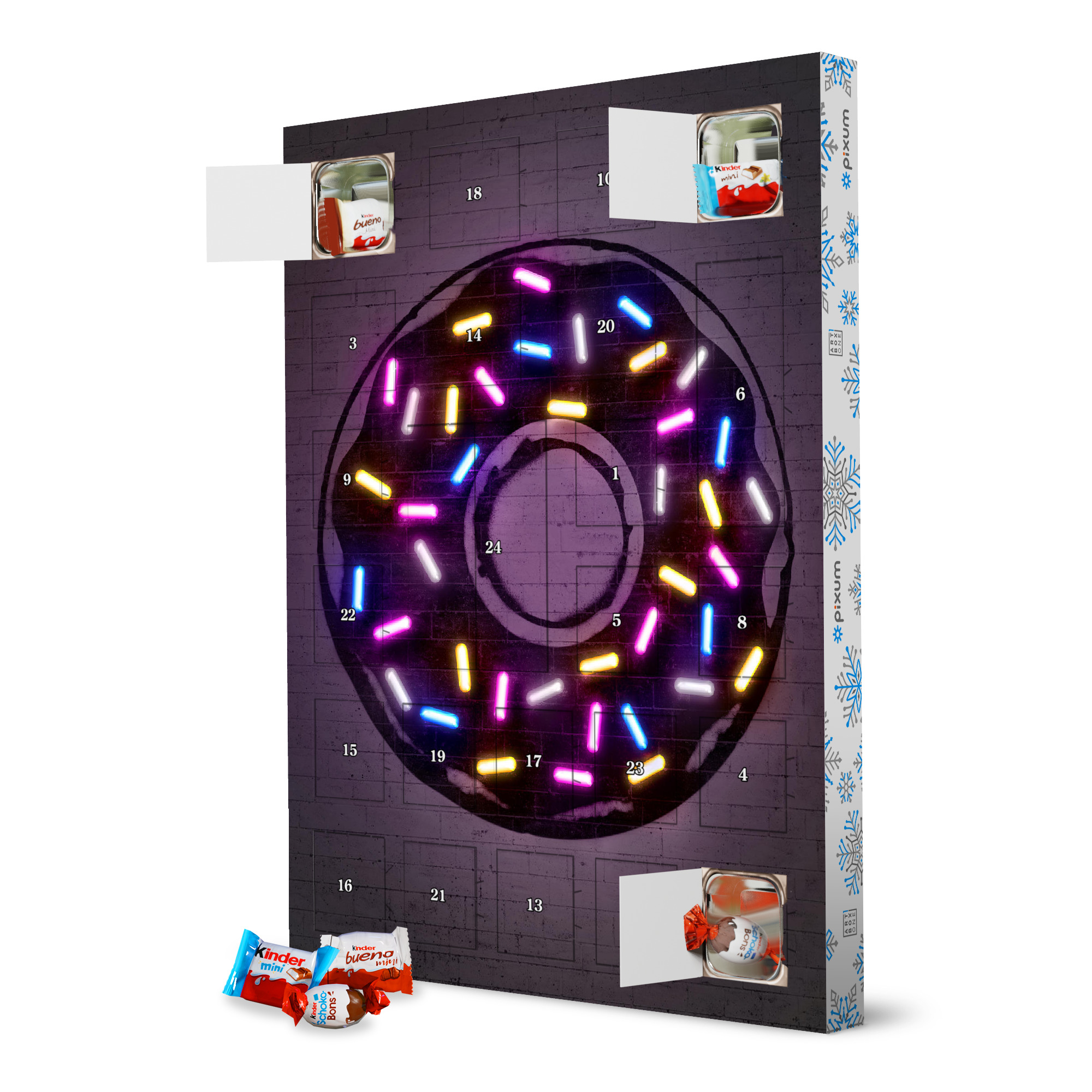 Adventskalender XXL mit Produkten von Kinder Donut artboxONE Adventskalender Essen & Trinken