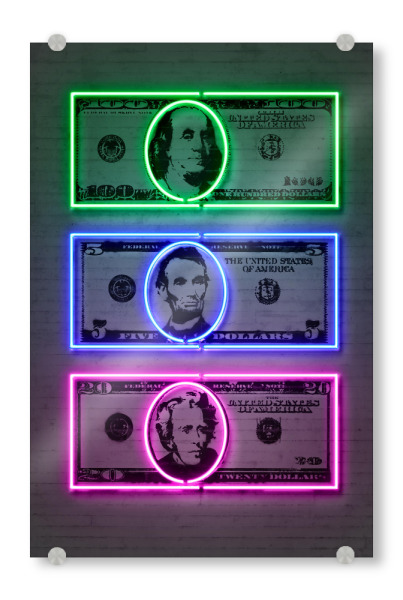 Acrylglasbild "Dollars" artboxONE - Streetart