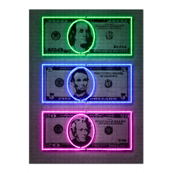 Puzzle Ravensburger "Dollars" artboxONE - Streetart