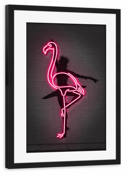 Poster mit Rahmen schwarz "Ballerina" artboxONE - Tiere,Menschen,Streetart,Festivals