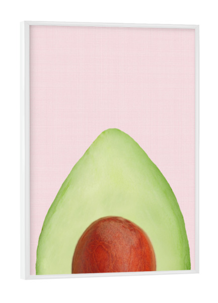 Poster mit weißem Rahmen "Avocado in Pink" artboxONE - Natur,Für Mama,Essen & Trinken / Obst & Gemüse
