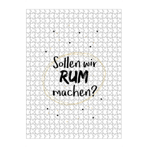 Puzzle Ravensburger "Sollen wir Rum machen' 01" artboxONE - Typografie,Schwarzweiß,Für Papa,Männer,Essen & Trinken / Alkohol,Festivals