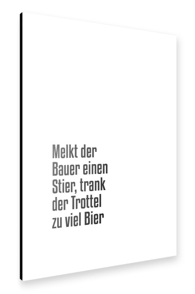 Alu-Dibond "Stiere melken" 30x20 cm artboxONE