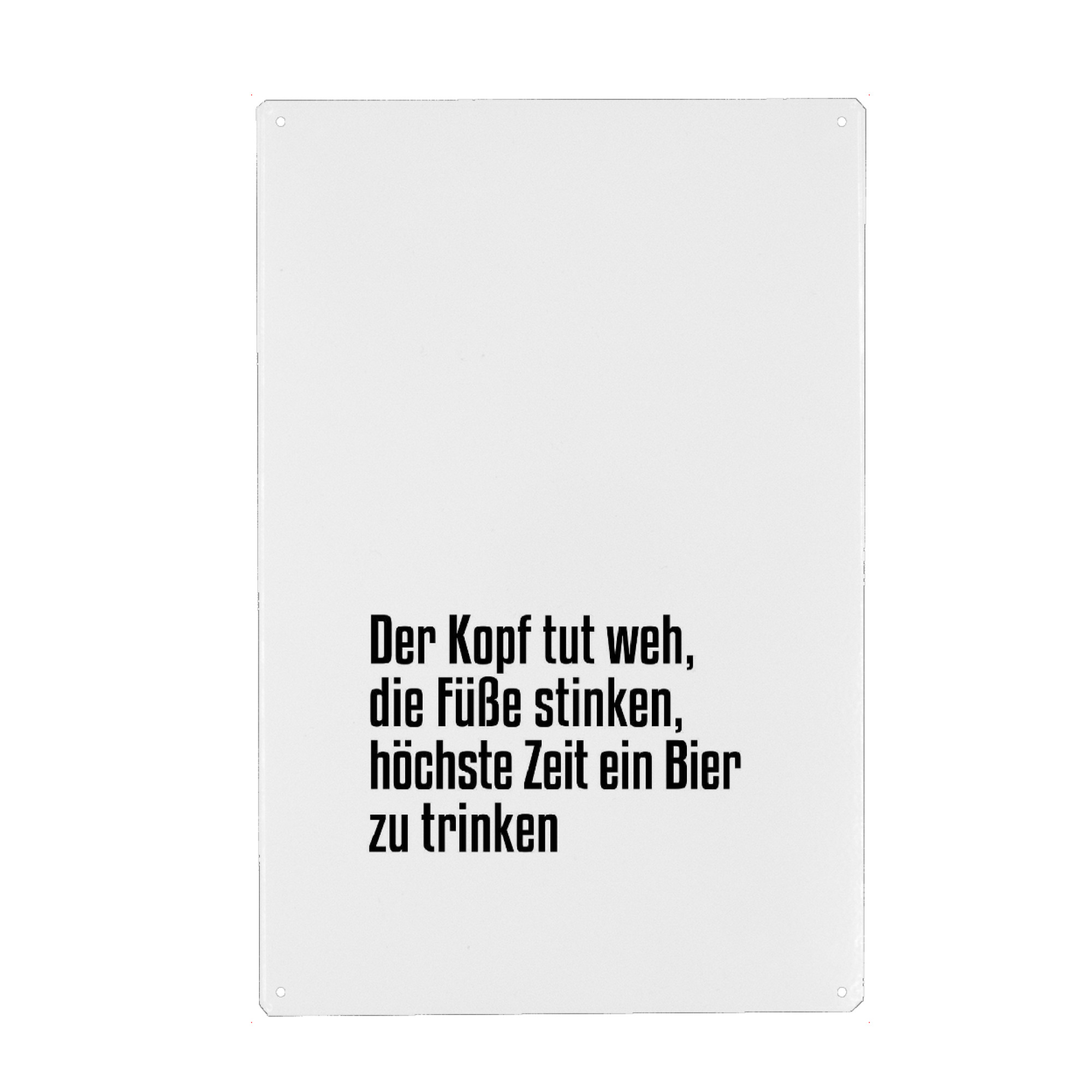 Holzbild "Höchste Zeit" artboxONE - Typografie,Schwarzweiß,Für Papa,Männer,Essen & Trinken / Alkohol,Festivals