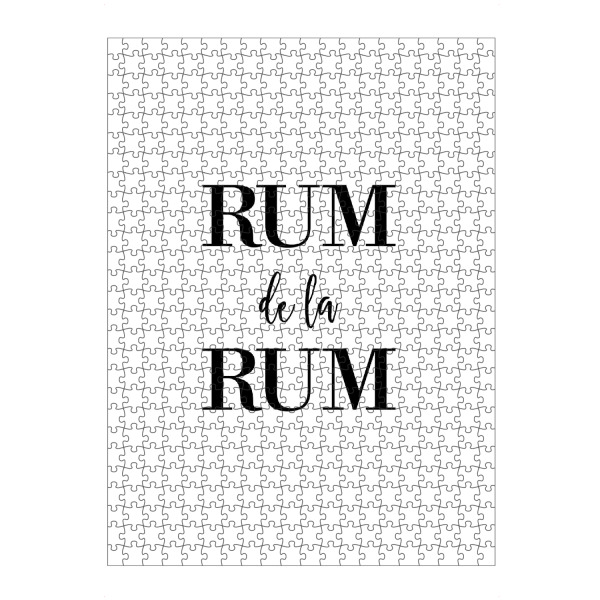 artboxONE Puzzle "Rum de la Rum" artboxONE - Typografie,Schwarzweiß,Für Papa,Männer,Essen & Trinken / Alkohol