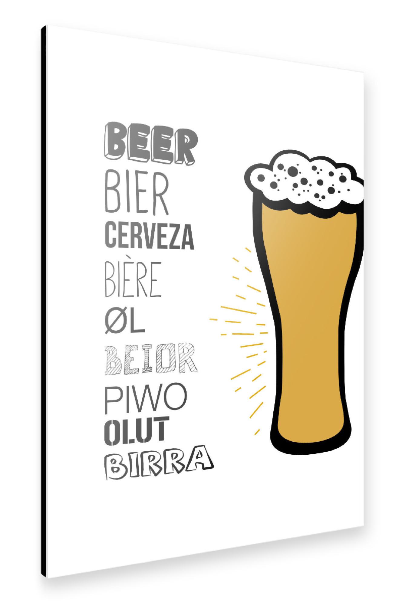Alu-Dibond "Beer 02" 30x20 cm artboxONE