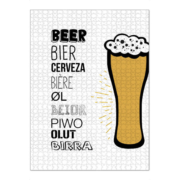 Puzzle Ravensburger "Beer 02" artboxONE - Typografie,Schwarzweiß,Für Papa,Männer,Essen & Trinken / Alkohol,Festivals