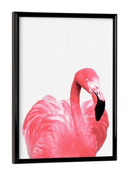 Poster mit schwarzem Rahmen "Pink Flamingo" artboxONE - Für Kinder,Tiere,Für Mama