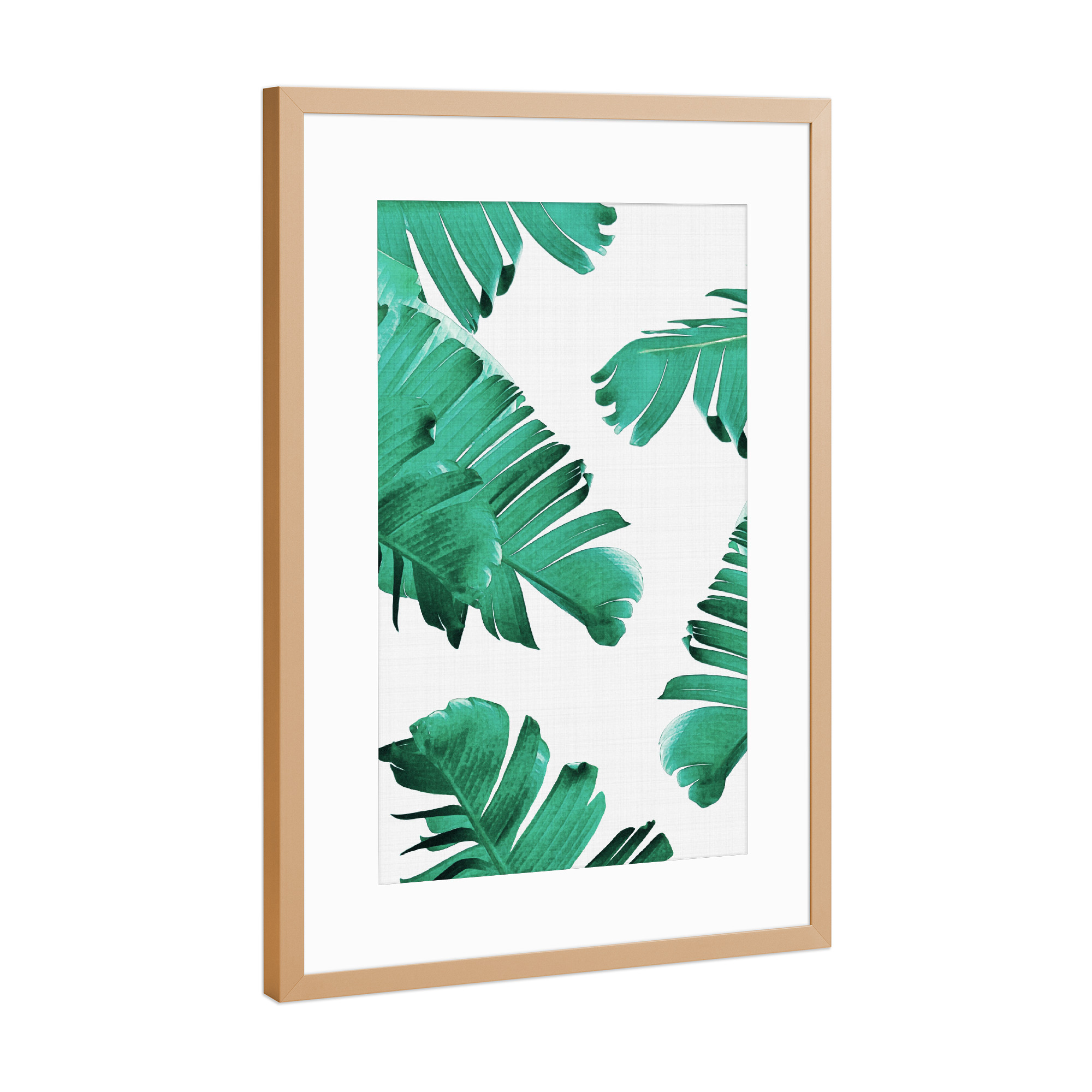 Poster mit Rahmen Kupfer "Palm Leaves 4" artboxONE - Natur,Floral,Für Mama,Für Papa,Festivals