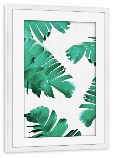 Poster mit Rahmen weiß "Palm Leaves 4" artboxONE - Natur,Floral,Für Mama,Für Papa,Festivals